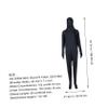 COLLBATH Halloween Clothing Couples Invisible Cloak Breathable Body Suit Black Adults Boys and Girls view 2