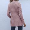 Rkwins Cardigan Sweaters for Women Plus Size Button Down Sweater Mid Length Knit Sweater V Neck Knit Cardigan with Pockets Pink view 4