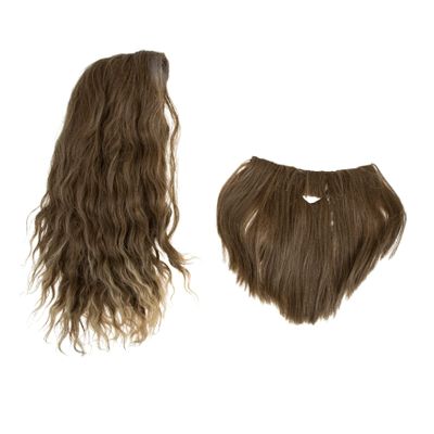 COLLBATH Cosplay Wig Long Brown Curly Wig for Party Halloween Stage Performance