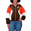 WEAR by Erin Andrews Women's Brown Cleveland Browns Color Block Full-Zip Windbreaker Jacket view 2