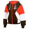 WEAR by Erin Andrews Women's Brown Cleveland Browns Color Block Full-Zip Windbreaker Jacket view 3