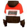 WEAR by Erin Andrews Women's Brown Cleveland Browns Color Block Full-Zip Windbreaker Jacket view 4
