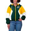 WEAR by Erin Andrews Women's Green Green Bay Packers Color Block Full-Zip Windbreaker Jacket view 2
