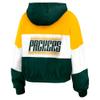 WEAR by Erin Andrews Women's Green Green Bay Packers Color Block Full-Zip Windbreaker Jacket view 4