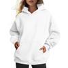 GODMERCH Custom Embroidered Heart Hoodie - Personalized Initial On Sleeve - Matching Valentines Day & Christmas - White Size L view 2