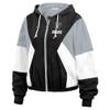 WEAR by Erin Andrews Women's Black/Gray Las Vegas Raiders Plus Size Color Block Full-Zip Windbreaker Jacket view 2