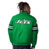 STARTER Men's Green New York Jets Vintage Logo Scout I Full-Snap Varsity Jacket view 2