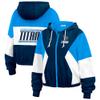 WEAR by Erin Andrews Women's Light Blue Tennessee Titans Color Block Full-Zip Windbreaker Jacket view 1