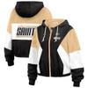 WEAR by Erin Andrews Women's Black New Orleans Saints Color Block Full-Zip Windbreaker Jacket view 1