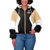 WEAR by Erin Andrews Women's Black New Orleans Saints Color Block Full-Zip Windbreaker Jacket view 2