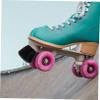 WOONEKY 1set Replaceable Roller Skates Toe Stops Wear-Resistant Brakes for Double Row Skating Easy to Install Brake Accessory Includes Black Stoppers Screws Tool view 2
