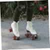 WOONEKY 1set Replaceable Roller Skates Toe Stops Wear-Resistant Brakes for Double Row Skating Easy to Install Brake Accessory Includes Black Stoppers Screws Tool view 4