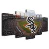 Baseball Poster Baseball Stadium Badge Canvas Wall Art Print Home Office Decor 5 Pieces Large Frame Painting Hangable (M,100x175cm-Framed-5pcs) view 1