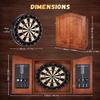 Yirinatek Sisal Dart Board Cabinet Sets, Decorative Dart Boards for Adults [6*Steel Darts] - Wooden Dartboard Cabinet with Integrated Scoreboard for Family Game Rooms [Apricot] view 2