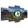 Baseball Poster Baseball Stadium Badge Canvas Wall Art Print Home Office Decor 5 Pieces Large Frame Painting Hangable (B,80x150-Framed-5pcs)