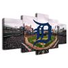 Baseball Poster Baseball Stadium Badge Canvas Wall Art Print Home Office Decor 5 Pieces Large Frame Painting Hangable (S,120x225cm-Framed-5pcs) view 1