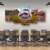 Baseball Poster Baseball Stadium Badge Canvas Wall Art Print Home Office Decor 5 Pieces Large Frame Painting Hangable (AC,100x175cm-Framed-5pcs) view 4