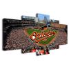 Baseball Poster Baseball Stadium Badge Canvas Wall Art Print Home Office Decor 5 Pieces Large Frame Painting Hangable (K,100x175cm-Framed-5pcs) view 1