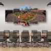 Baseball Poster Baseball Stadium Badge Canvas Wall Art Print Home Office Decor 5 Pieces Large Frame Painting Hangable (K,100x175cm-Framed-5pcs) view 4