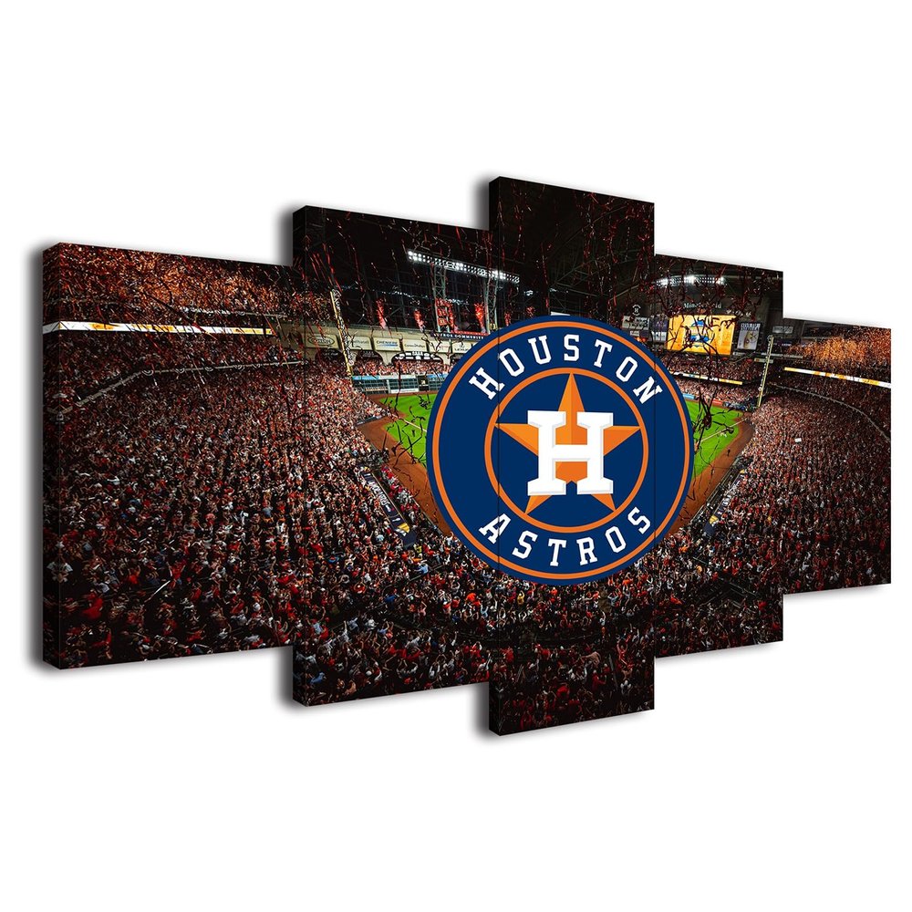 Baseball Poster Baseball Stadium Badge Canvas Wall Art Print Home Office Decor 5 Pieces Large Frame Painting Hangable (X,100x175cm-Framed-5pcs)