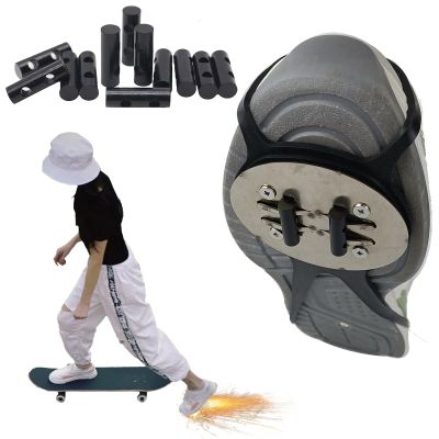 Skateboard Friction Spark Pad Shoe Surfboard Sole Flint Boot Cover Adjustable Longboard Footwear Sliders Plate Patinetas Accessory Outdoor Tool (Single Shoe Cover (NO Flint Pad))