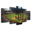 Baseball Poster Baseball Stadium Badge Canvas Wall Art Print Home Office Decor 5 Pieces Large Frame Painting Hangable (an,80x150-Framed-5pcs) view 1