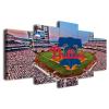 Baseball Poster Baseball Stadium Badge Canvas Wall Art Print Home Office Decor 5 Pieces Large Frame Painting Hangable (AD,100x175cm-Framed-5pcs)
