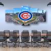 Baseball Poster Baseball Stadium Badge Canvas Wall Art Print Home Office Decor 5 Pieces Large Frame Painting Hangable (Q,80x150-Framed-5pcs) view 4