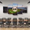Baseball Poster Baseball Stadium Badge Canvas Wall Art Print Home Office Decor 5 Pieces Large Frame Painting Hangable (G,120x225cm-Framed-5pcs) view 4