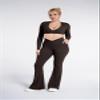 Sunzel Flare Leggings for Women with Pockets, Crossover Yoga Pants with Tummy Control, High Waisted and Wide Leg Side Pockets 32" Java Brown X-Small view 3