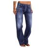 zmkgee Women's Straight Leg Low Rise Ripped Jeans Plus Size Boyfriend Distressed Denim Pants with Pockets Blue Size 5X-Large view 1