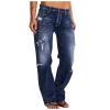 Straight Leg Jeans for Women Button Down Low Rise Ripped Jeans Plus Size Boyfriend Distressed Denim Pants with Pockets Streetwear Y2k Comfy Distressed Jeans Business Casual Pants Dress Work Pants view 1
