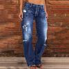 Straight Leg Jeans for Women Button Down Low Rise Ripped Jeans Plus Size Boyfriend Distressed Denim Pants with Pockets Streetwear Y2k Comfy Distressed Jeans Business Casual Pants Dress Work Pants view 2