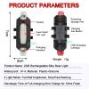 YUERWOVER 2 Pack USB Rechargeable LED Bicycle Rear Lights Cycling Bike Taillight Seat Back Safety Lamp Night Riding Essential Waterproof 4 Modes Warning Light for Men Women Kids MTB(White) view 2
