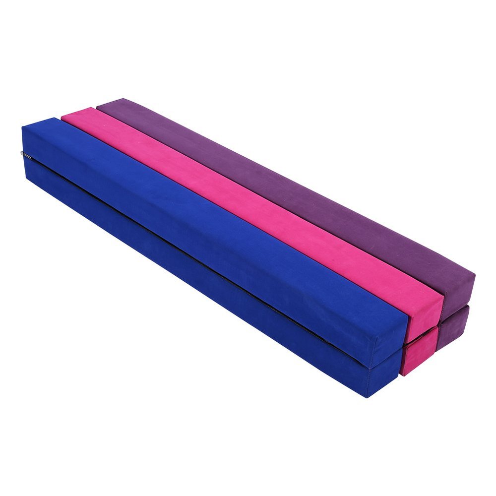 Vomeko 7FT Suede Folding Balance Beam,Foldable Gymnastics Floor Beam, Gymnastics Gym Training Equipment Hard Wearing,for Kids Adults Home Use