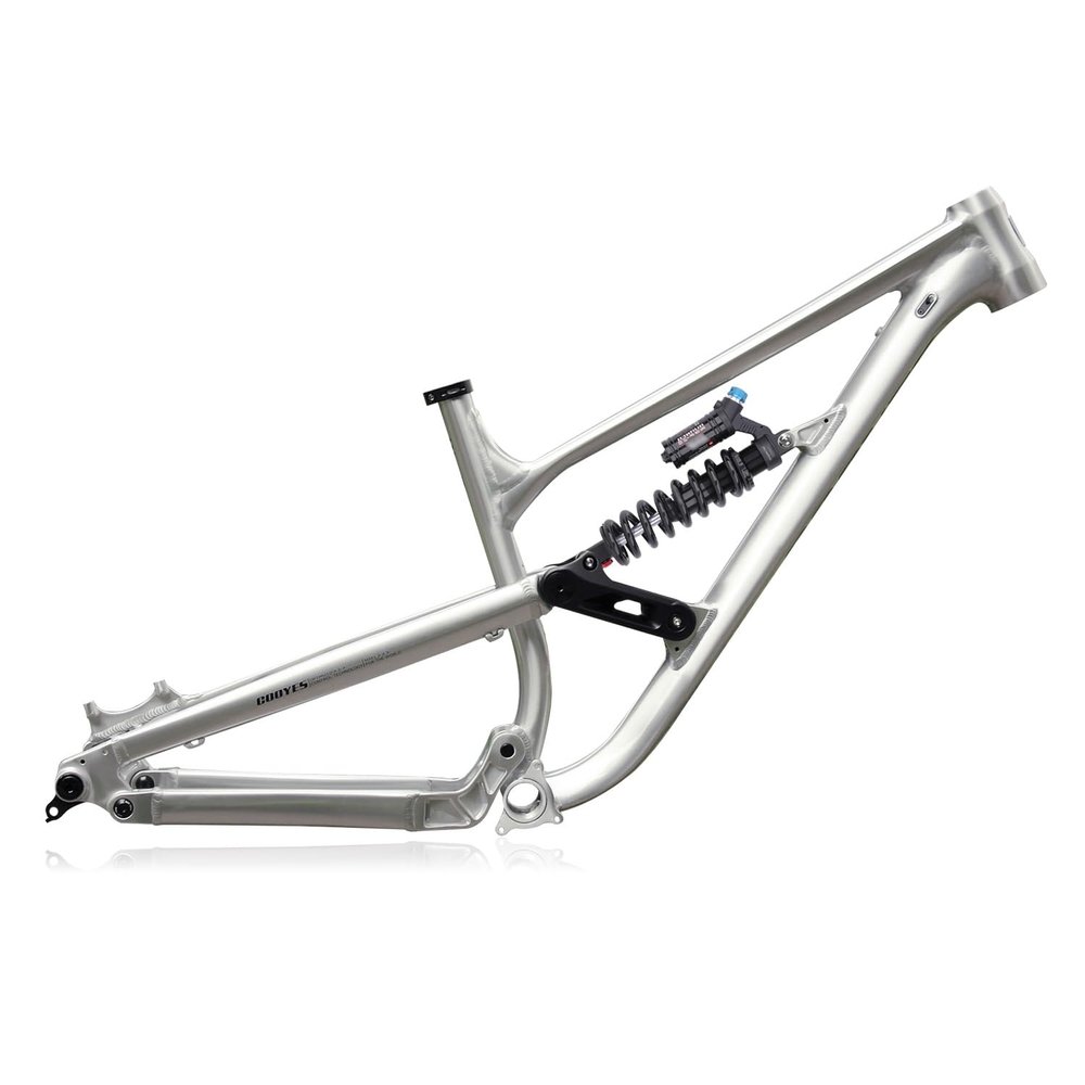 BSFHQS 27.5/29ER DH/AM/FR/Enduro Mountain Bike Frame 15/16.5/18" Full Suspension Frame 170-190mm Travel Disc Brake Boost Frame 148mm Thru Axle with 240mm Rear Shock Absorber(Silver,27.5 * 15in)