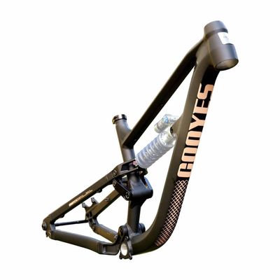 BSFHQS Full Suspension Mountain Bike Frame 27.5/29er 15/16.5/18inch Aluminium Alloy Disc Brake Frame DH/AM/Enduro Soft Tail Bike Frame 12 * 148mm Thru-Axle Boost(Black,27.5 * 16.5in)