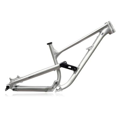 BSFHQS 15/16.5/18" Full Suspension Frame 27.5/29ER Mountain Bike Soft Tail Frame DH/AM/FR/Enduro Aluminium Alloy Frame 170-190mm Travel 12 * 148mm Boost Thru Axle Disc Brake(Silver,29 * 18in)