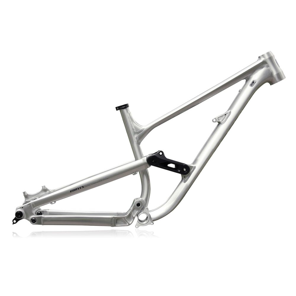 BSFHQS 15/16.5/18" Full Suspension Frame 27.5/29ER Mountain Bike Soft Tail Frame DH/AM/FR/Enduro Aluminium Alloy Frame 170-190mm Travel 12 * 148mm Boost Thru Axle Disc Brake(Silver,29 * 18in)