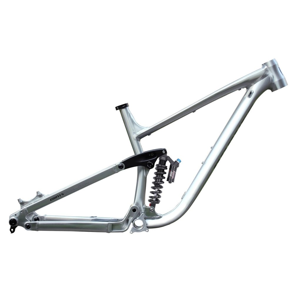 15.5"/17"/18" Full Suspension Frame 27.5er 29er Mountain Bikes Boost Frame 12*148mm Thru Axle Enduro/DH/AM Aluminum Alloy Disc Brake Frame Travel 160mm With Shock Absorber(Silver,27.5*18in)