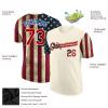 Custom American Flag Baseball Jerseys Personalized Golf Tennis Bowling Softball Short Sleeve Casual T-Shirts, Red White Sports Uniform Team Jersey with Printed Name Logo for Adults Youth, XS-5XL view 4