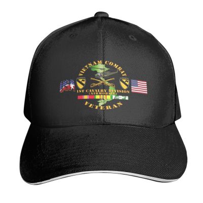 BAODANFACAI Vietnam-Cav-Veteran-1st-Cavalry-Div Baseball Cap Adjustable Trucker Veteran Cap for Men Women Black