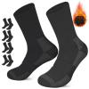 GOGOGOAL Thermal Socks Men Women Winter Warm Sock Thick Cushioned Huntting Socks Work Hiking Skiing Army 5-8.5 Military Black+grey 4P M view 1