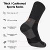 GOGOGOAL Thermal Socks Men Women Winter Warm Sock Thick Cushioned Huntting Socks Work Hiking Skiing Army 5-8.5 Military Black+grey 4P M view 4