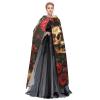 YKJJFVZ Skull And Red Rose Print Rogue Cosplay Adult Halloween Witch Hooded Cloak Cape Unisex Costume For Horror Parties Masquerade view 3