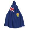 YKJJFVZ Flag Of The Turks And Caicos Islands Print Rogue Cosplay Adult Halloween Witch Hooded Cloak Cape Unisex Costume For Horror Parties Masquerade view 1