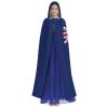 YKJJFVZ Flag Of The Turks And Caicos Islands Print Rogue Cosplay Adult Halloween Witch Hooded Cloak Cape Unisex Costume For Horror Parties Masquerade view 2