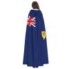 YKJJFVZ Flag Of The Turks And Caicos Islands Print Rogue Cosplay Adult Halloween Witch Hooded Cloak Cape Unisex Costume For Horror Parties Masquerade view 4