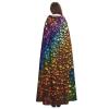 YKJJFVZ Classic Snake Skin Print Rogue Cosplay Adult Halloween Witch Hooded Cloak Cape Unisex Costume For Horror Parties Masquerade view 4