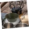 IWOWHERO Stainless Steel Bowl Camping Dinnerware Handle Portable Picnic Bowl for Camping view 2